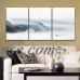 wall26 3 Panel Canvas Wall Art - Chinese Ink Painting Style Alone Boat on Calm River among Mountains in Mist - Giclee Print Gallery Wrap Modern Home Decor Ready to Hang - 16"x24" x 3 Panels   